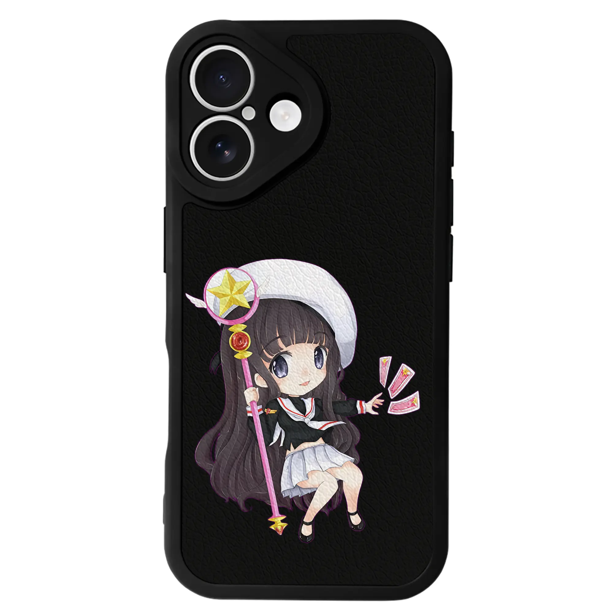 カードキャプターさくら グッズ,大道寺知世 - IPhone 16シリーズ対応 ・ シリコンスマホケース ・ レザー調 ・ 高精度フィット ・ 耐衝撃 ・ ワイヤレス充電対応 ・ 精密カット